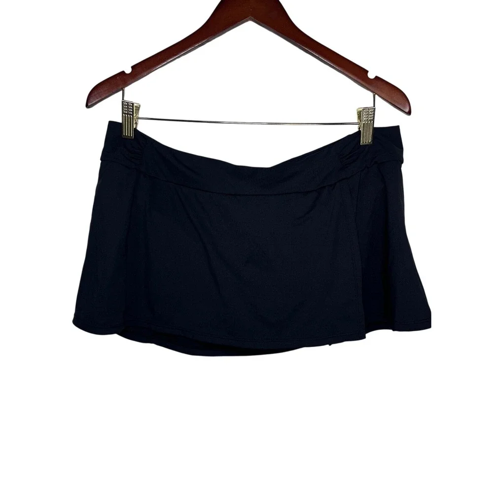 Athleta Midrise Black Swim Skort